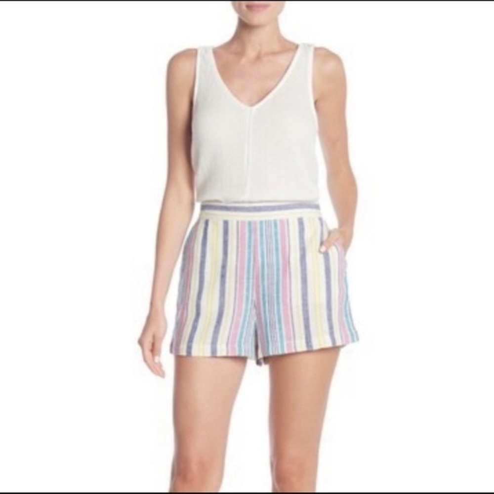 Striped Linen Shorts